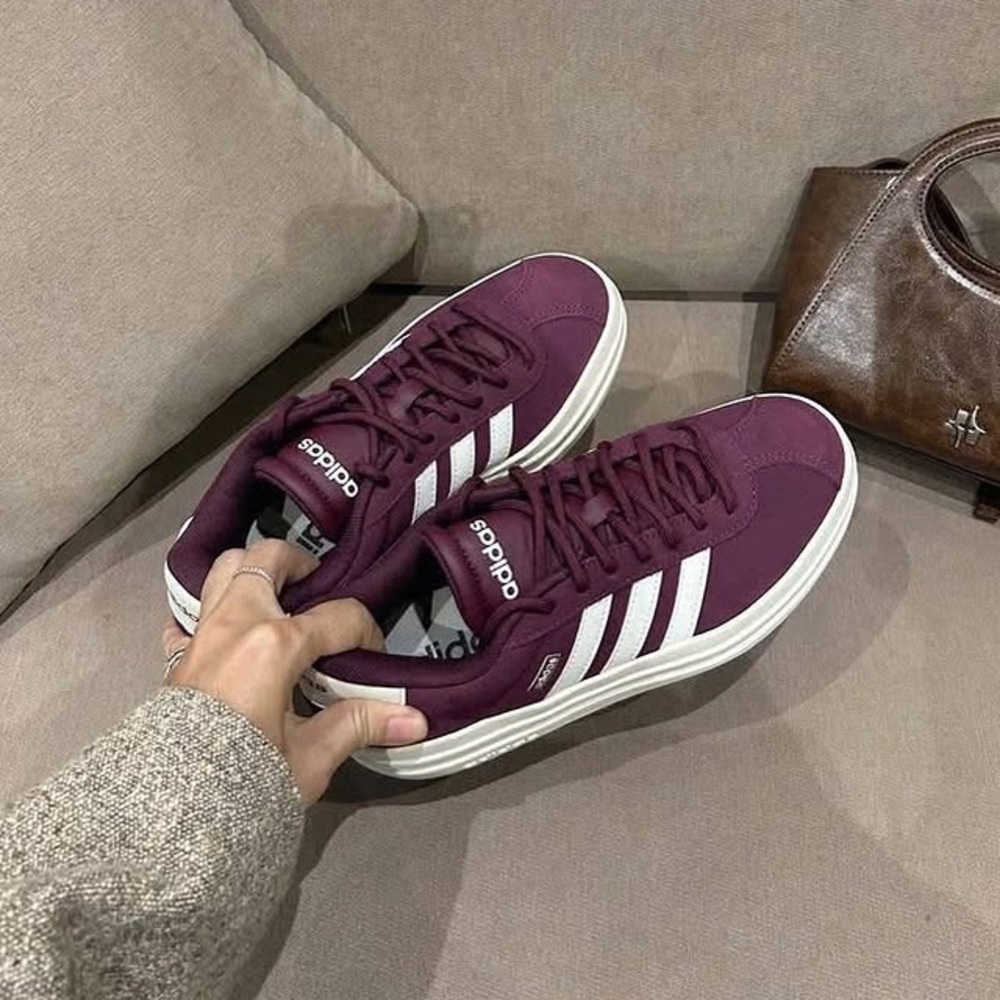 Adidas VL Court Bold Maroon IH0366 Women’s Platform Sneakers - Picture 4 of 7